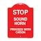 Signmission Stop Sound Horn Before Proceeding W/ Caution, Red & White Aluminum Sign, 18" x 24", RW-1824-22842 A-DES-RW-1824-22842 - alternate 1